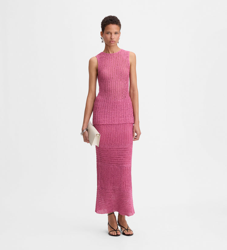 Long knit skirt