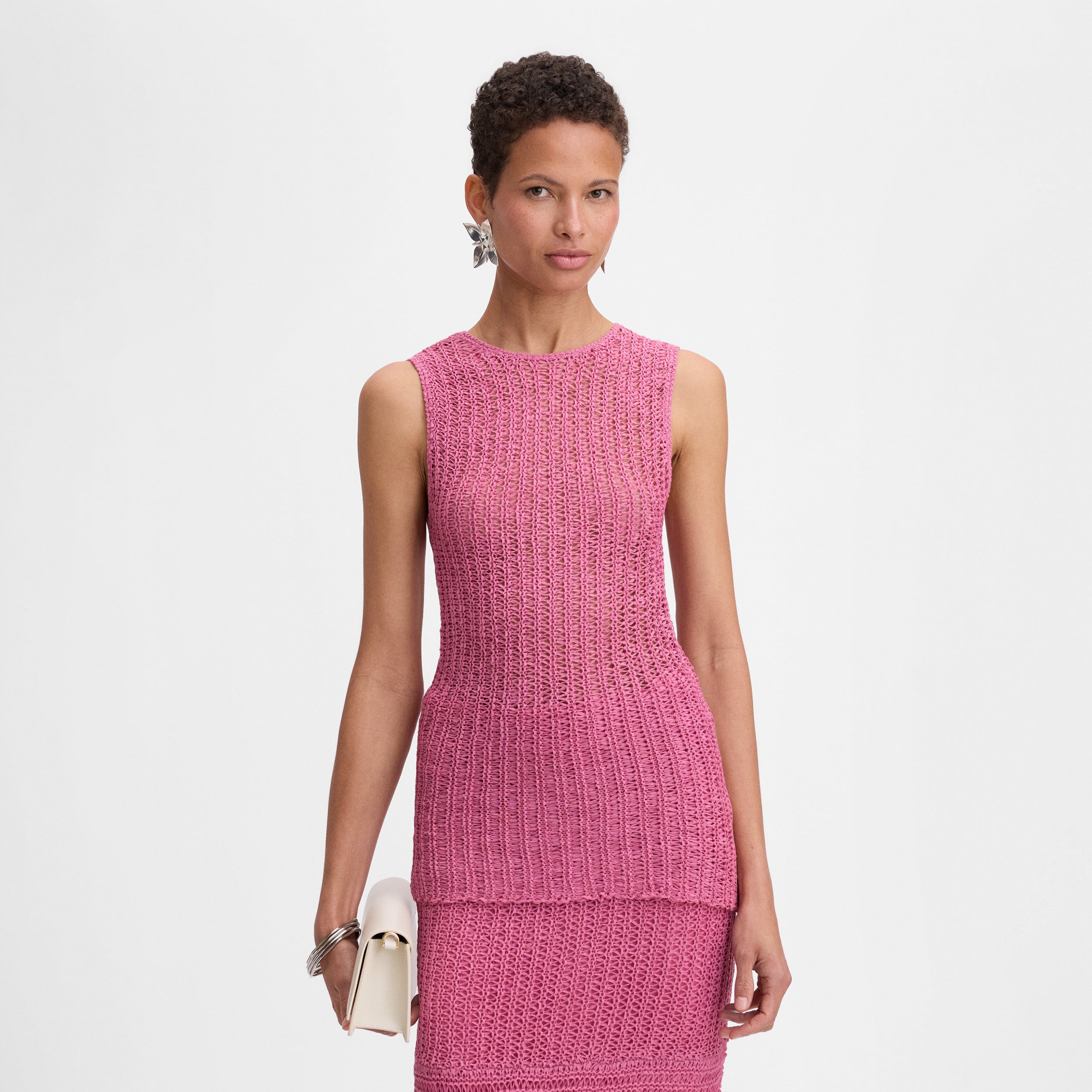 Top maille rubans