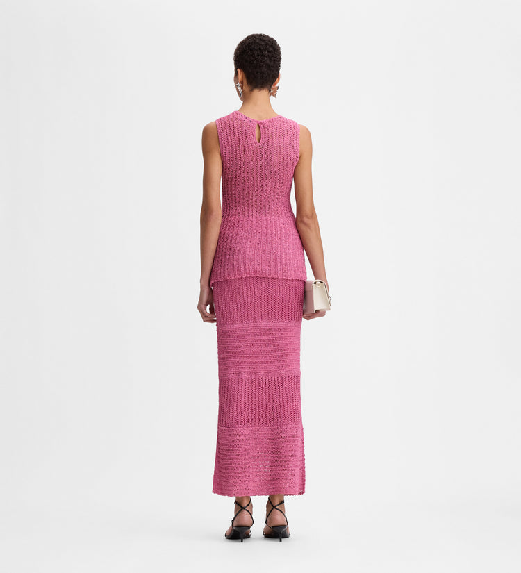 Long knit skirt