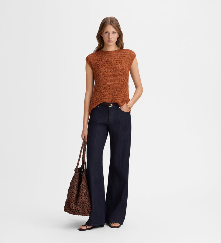 Top maille ajourée