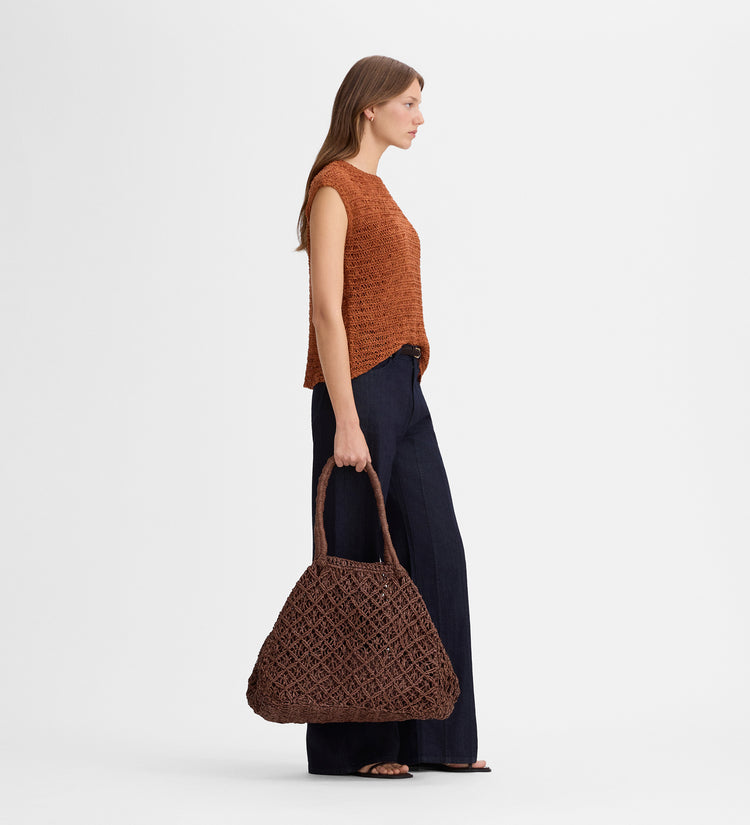 Top maille ajourée