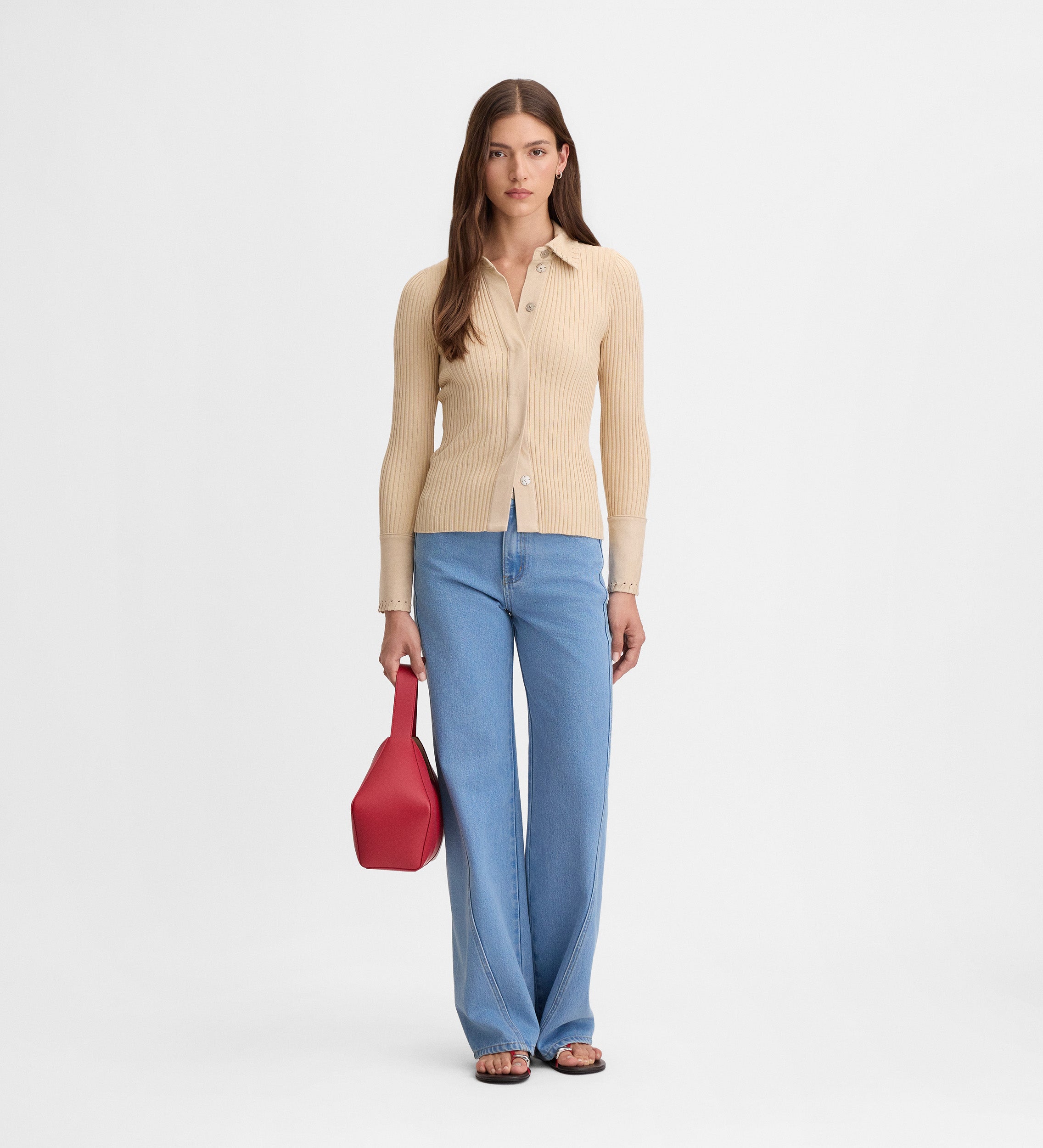 Gilet court bi-matière