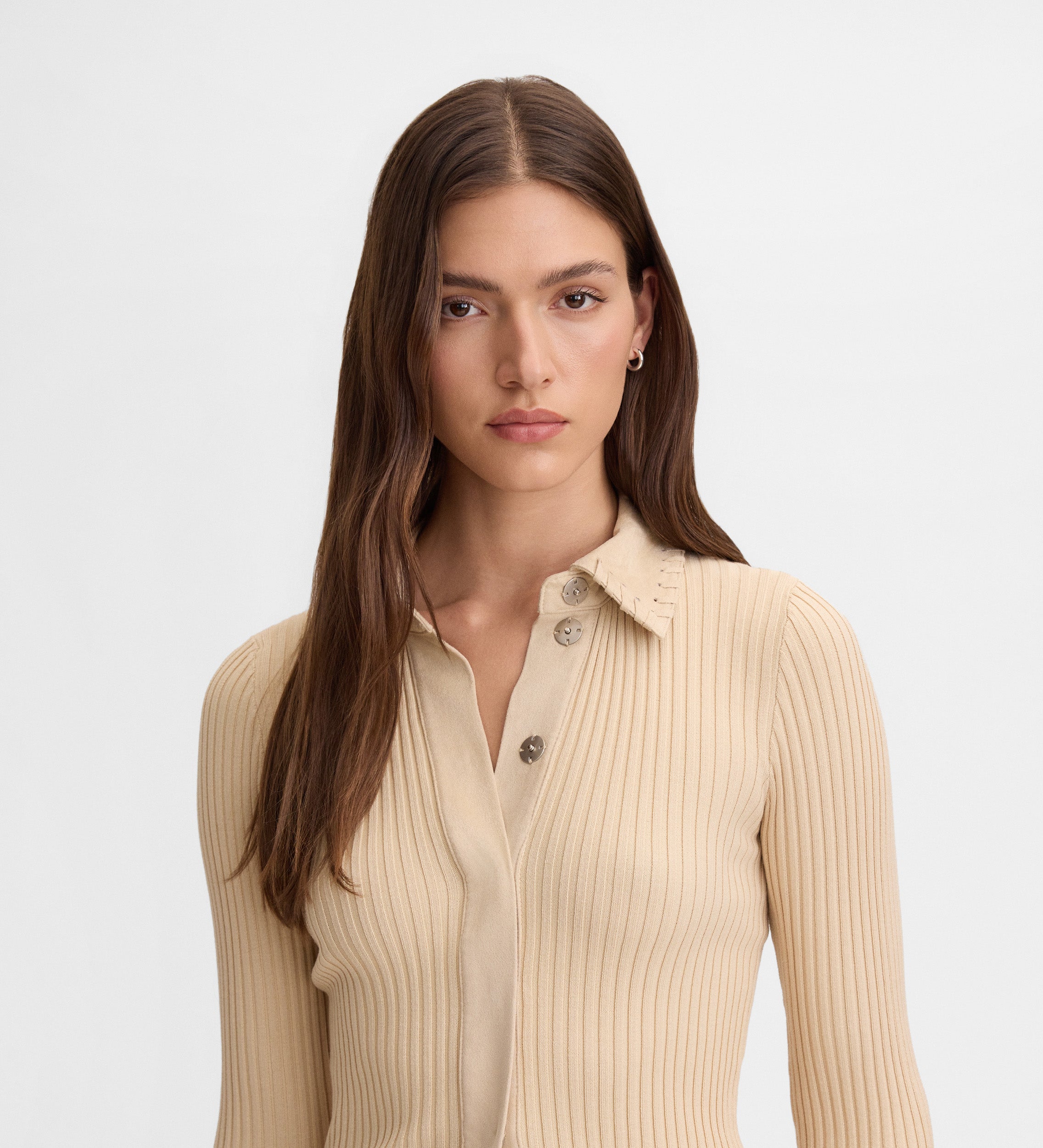 Gilet court bi-matière