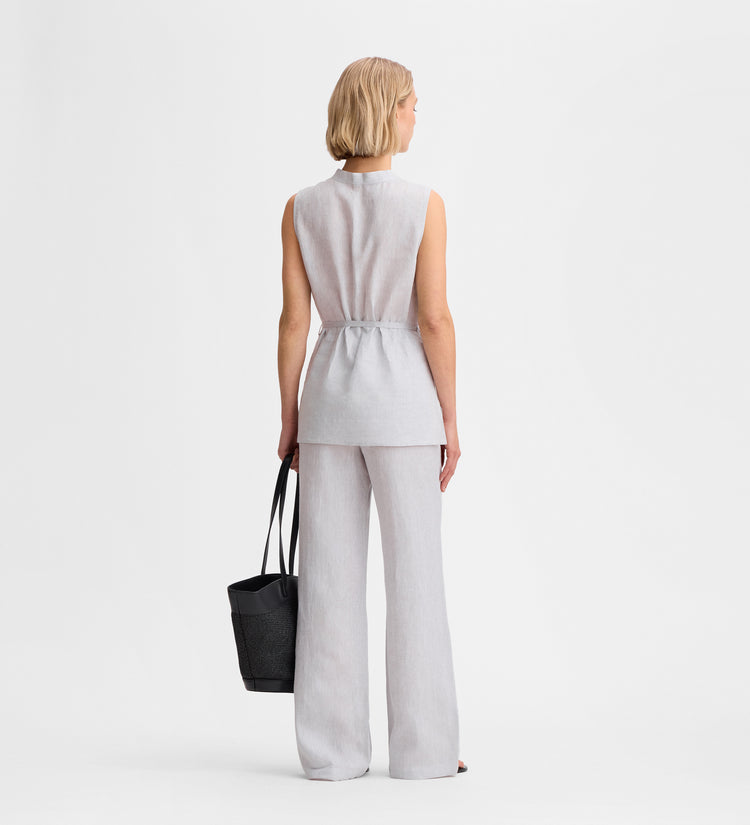 Linen belt top
