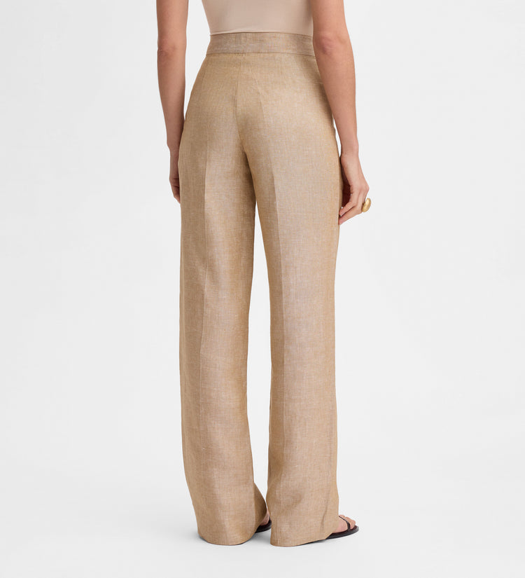 Pleated linen pants