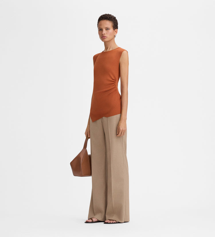 Asymmetrical knit top