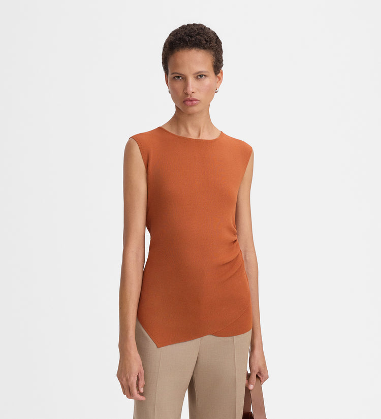 Asymmetrical knit top