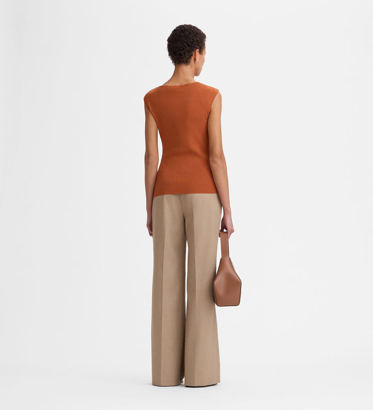 Asymmetrical knit top