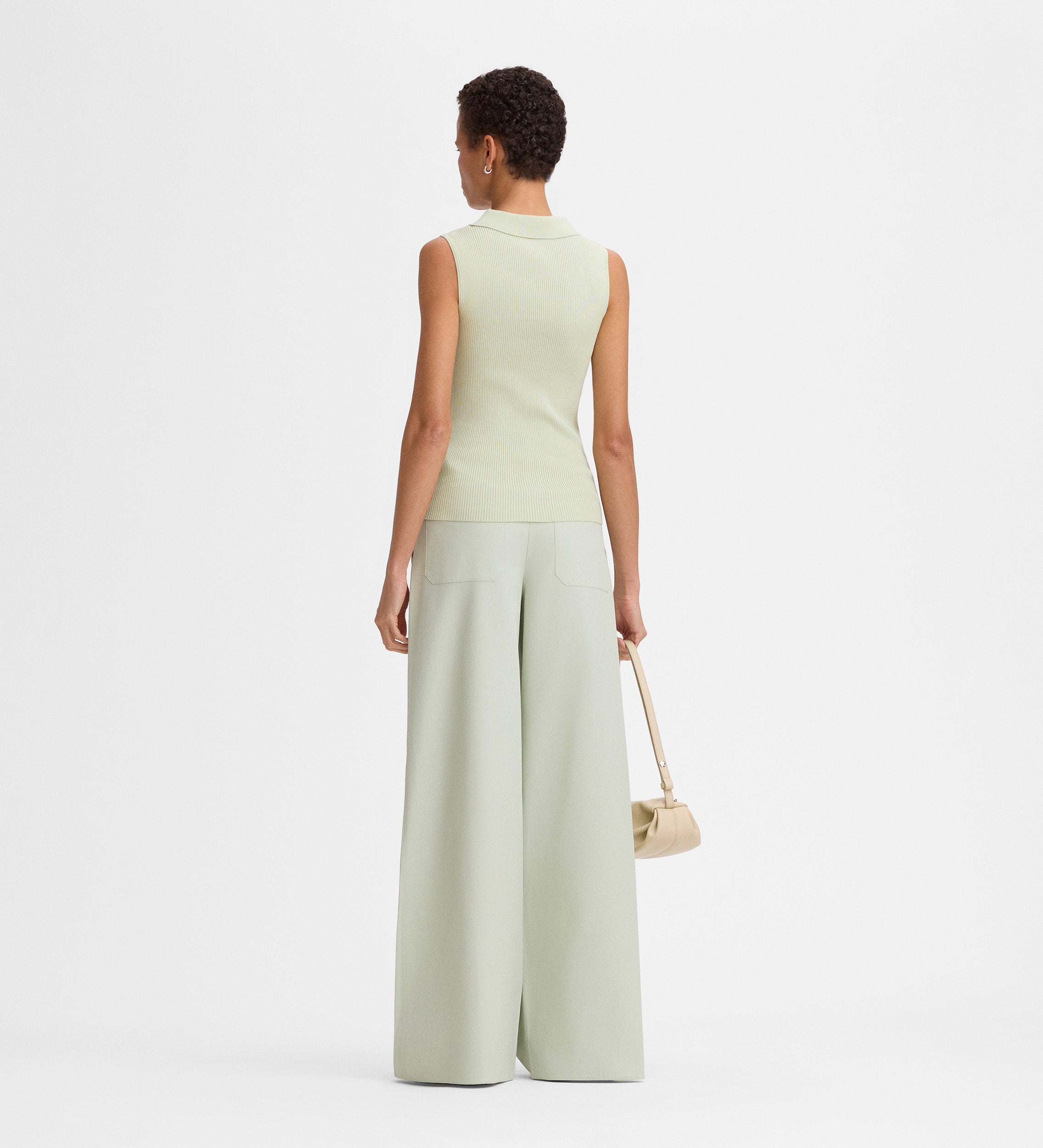 Top punto cuello polo