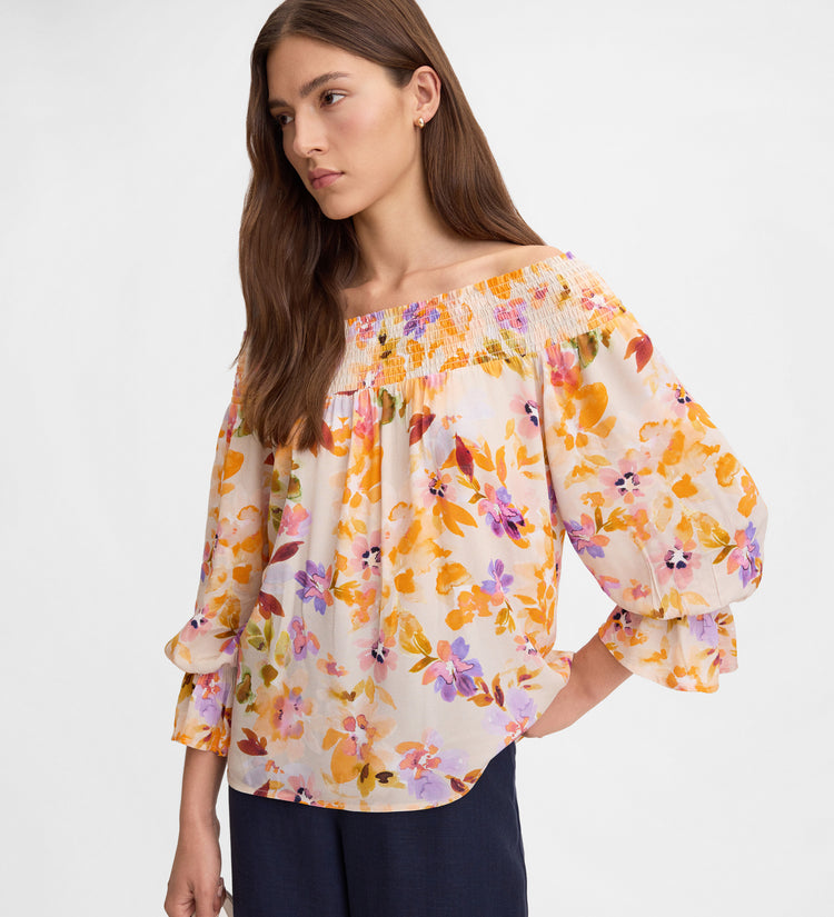 Blusa fluida estampada