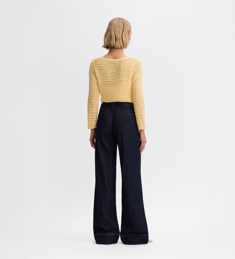 Pantalon en jean surpiqûres