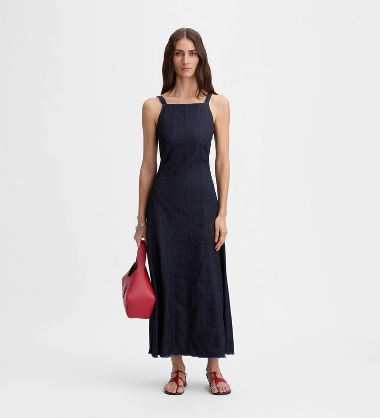 Denim midi dress
