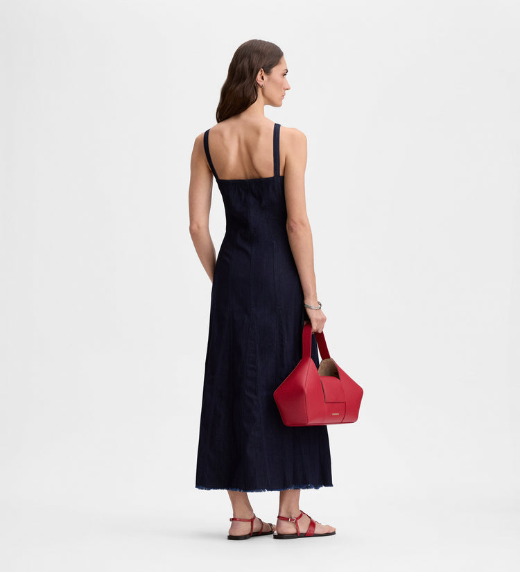 Denim midi dress