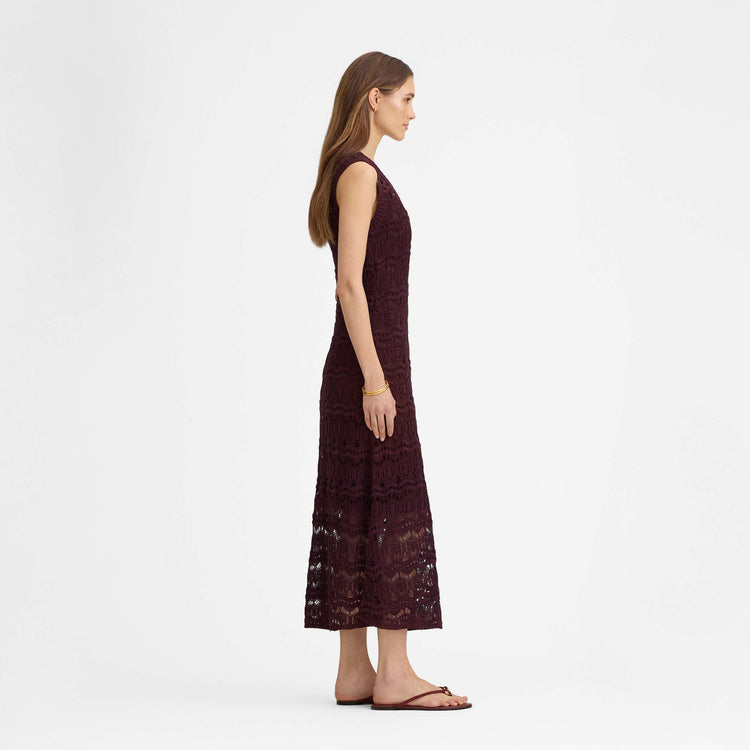 Openwork knit dress