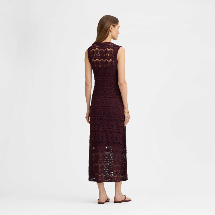 Openwork knit dress