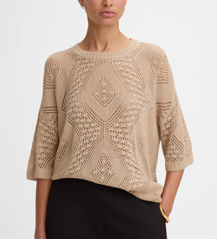 Pull en maille ajourée