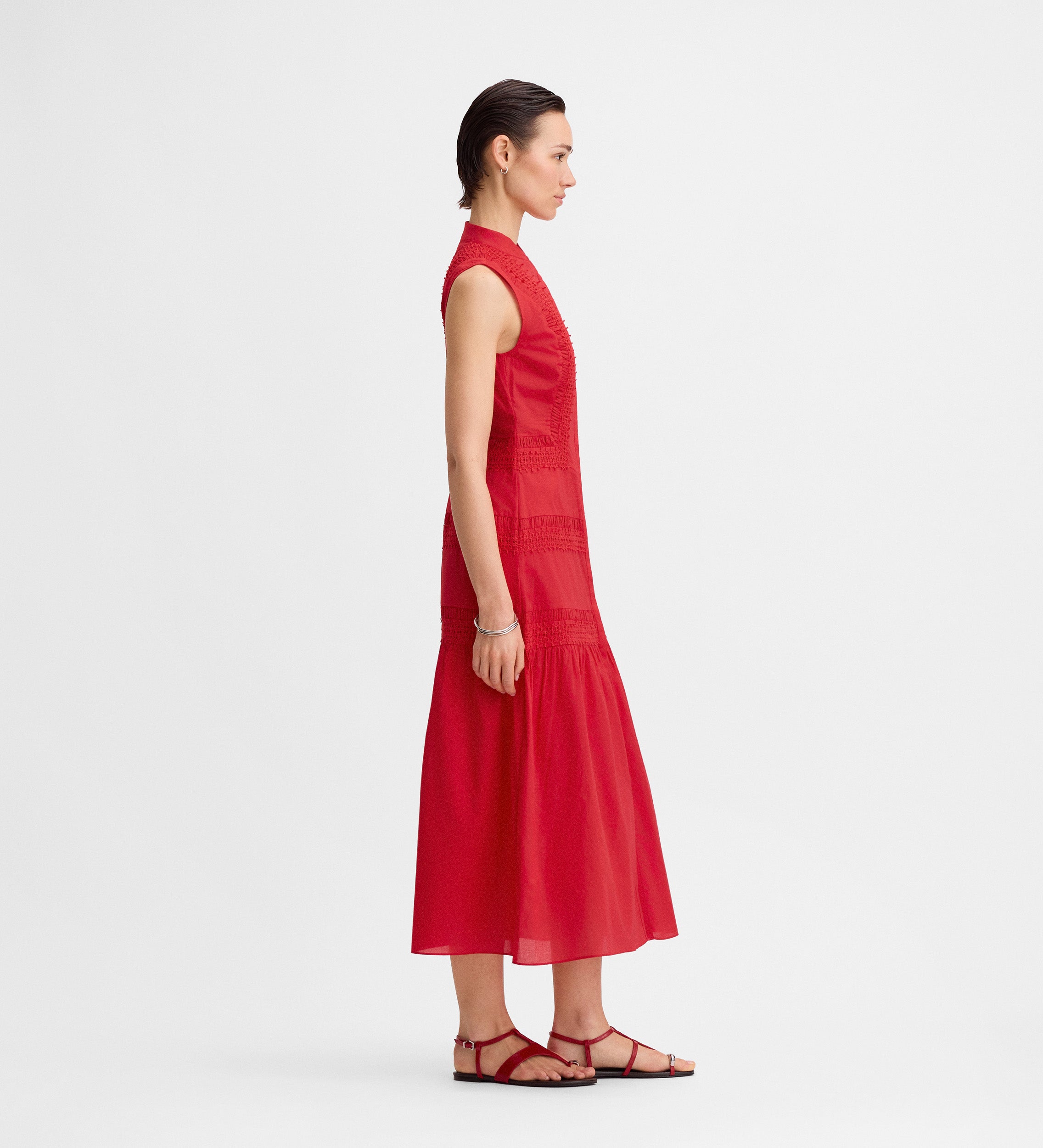 Vestido midi puntillas