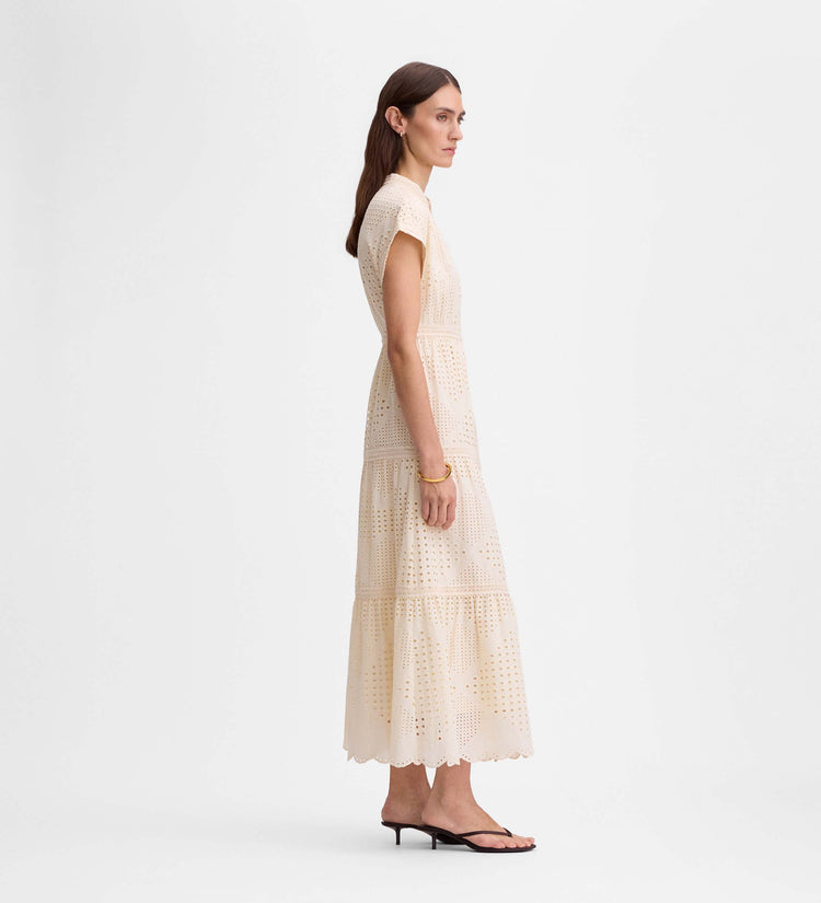 Vestido algodón bordado