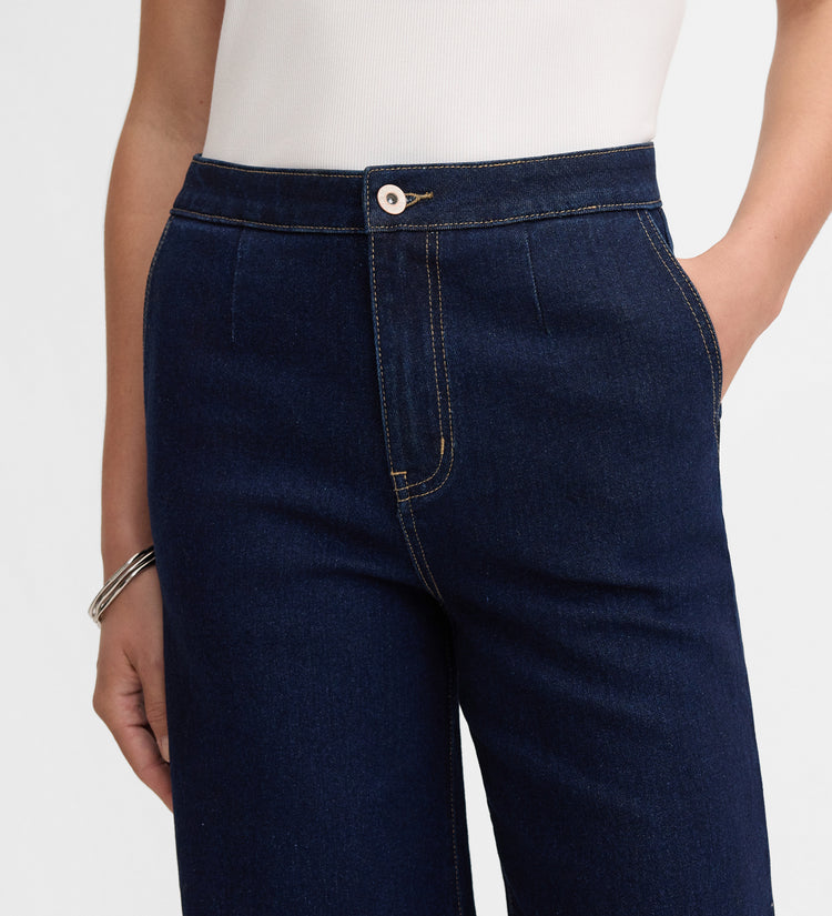 Jean crop ajouré