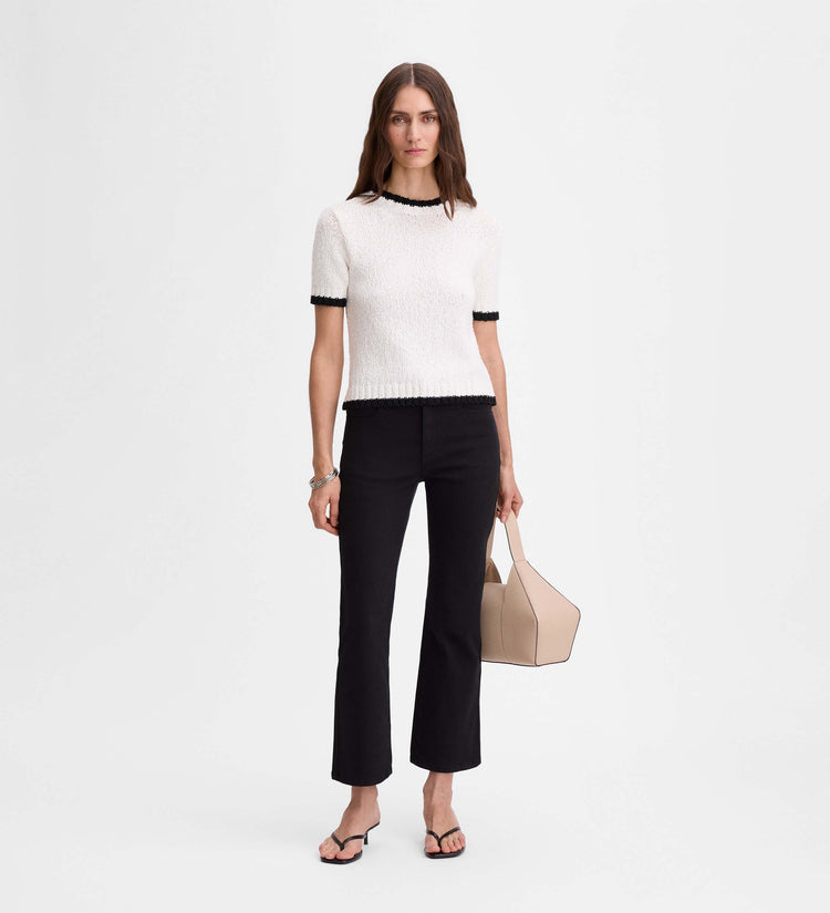 Flared cropped pants