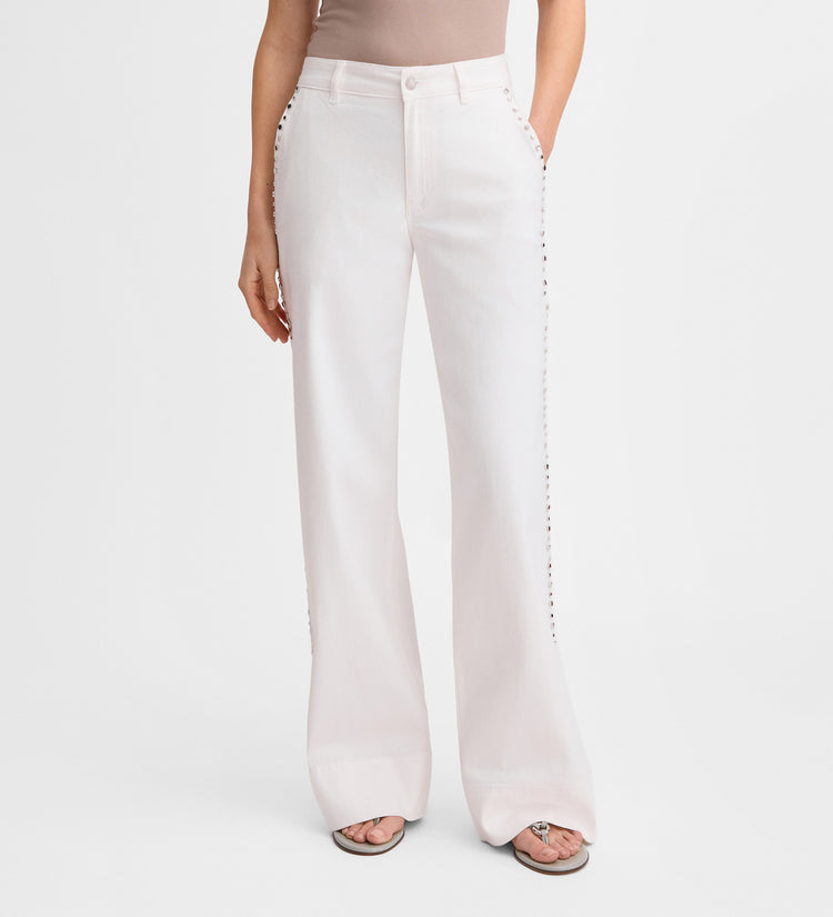 Rivet straight jeans