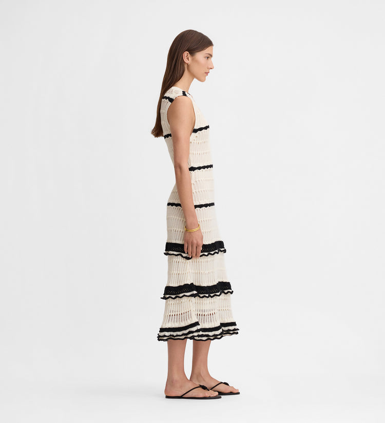 Two-tone knit dress