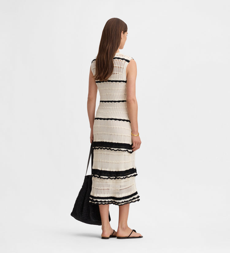 Two-tone knit dress