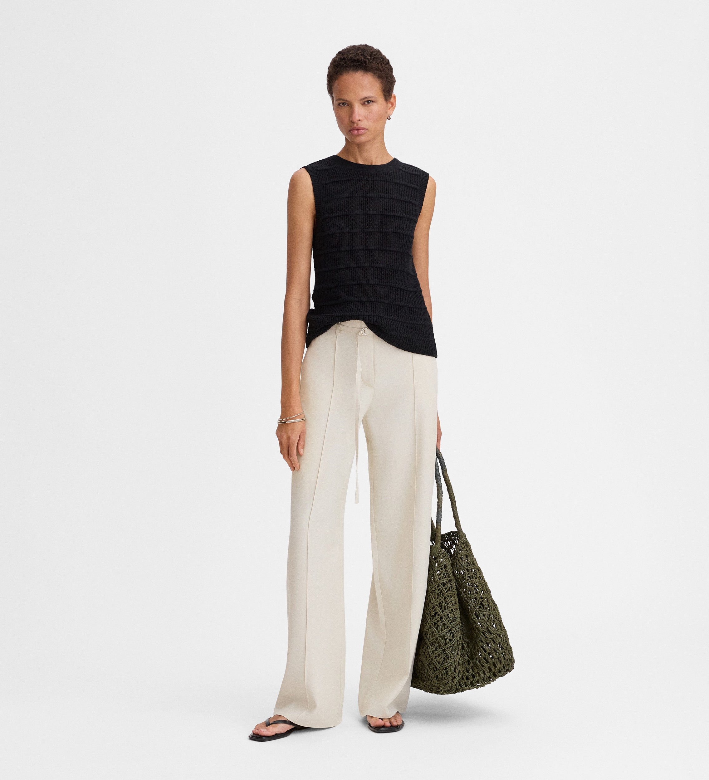 Openwork knitted top