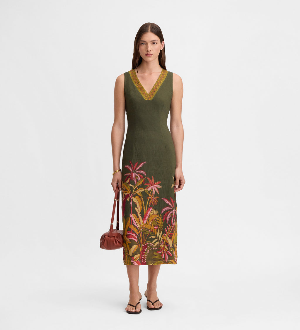 Long printed dress
