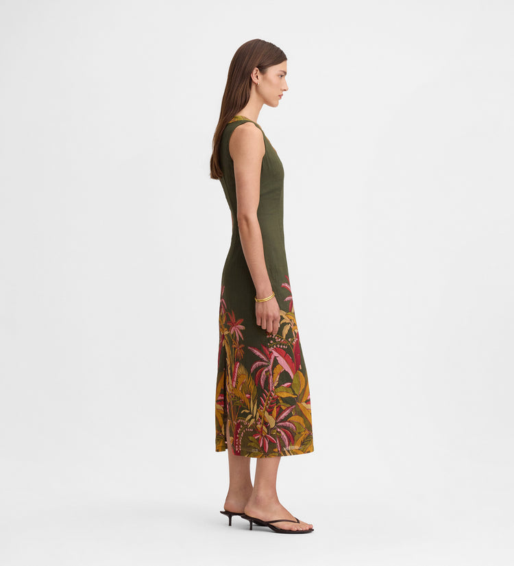 Long printed dress