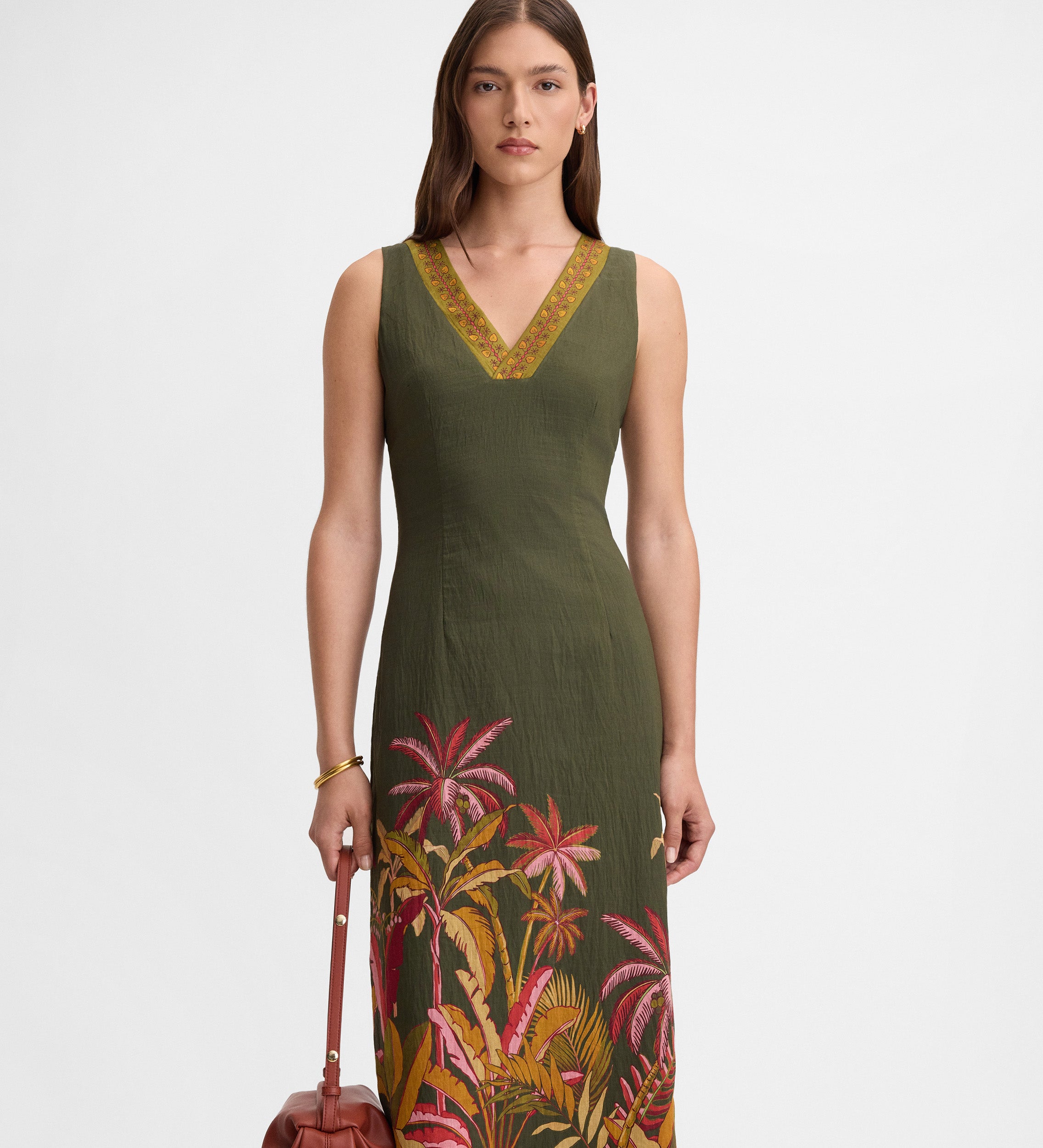 Vestido largo estampado