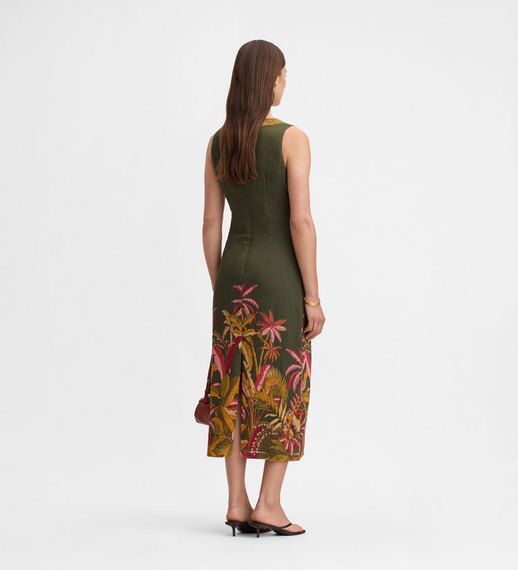 Long printed dress