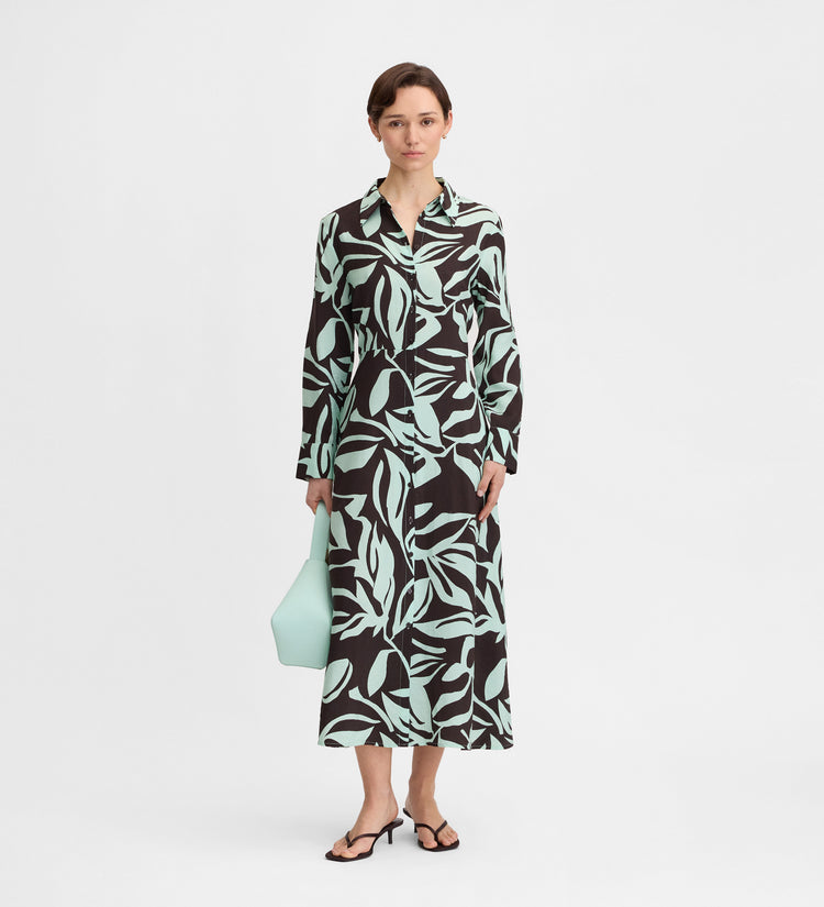 Vestido camisero estampado