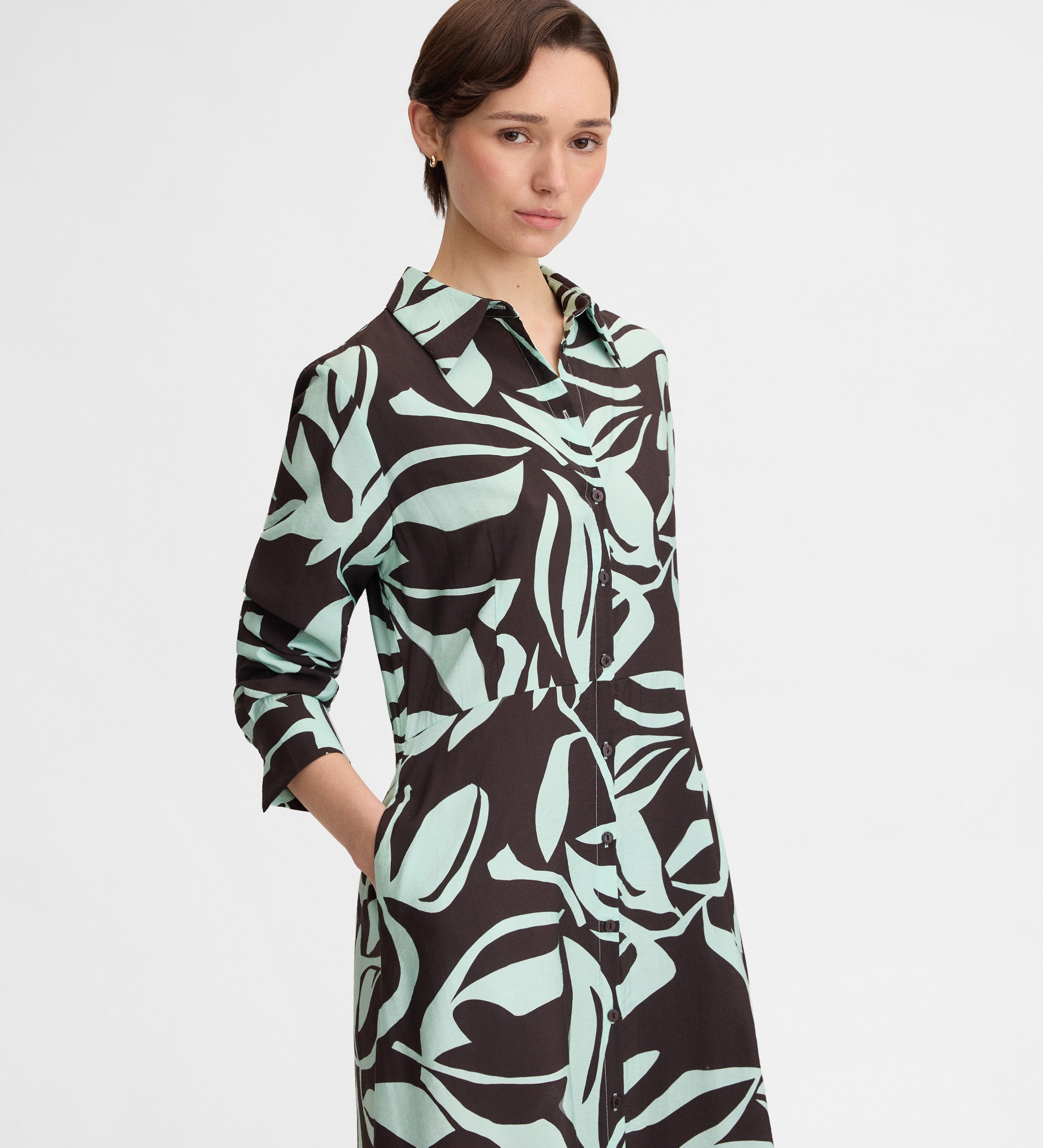 Vestido camisero estampado