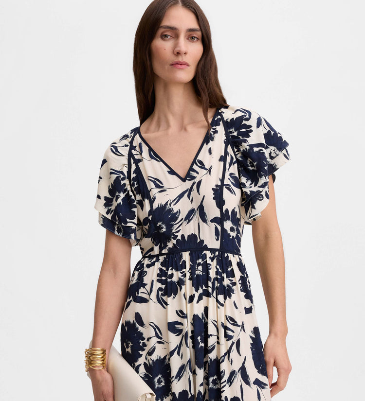 Printed midi dress