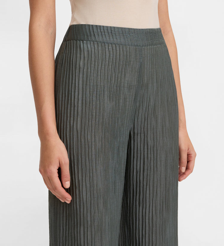 Pantalon large texturé