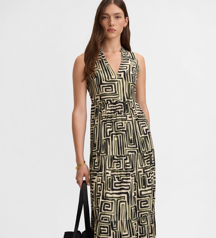 Vestido fluido estampado