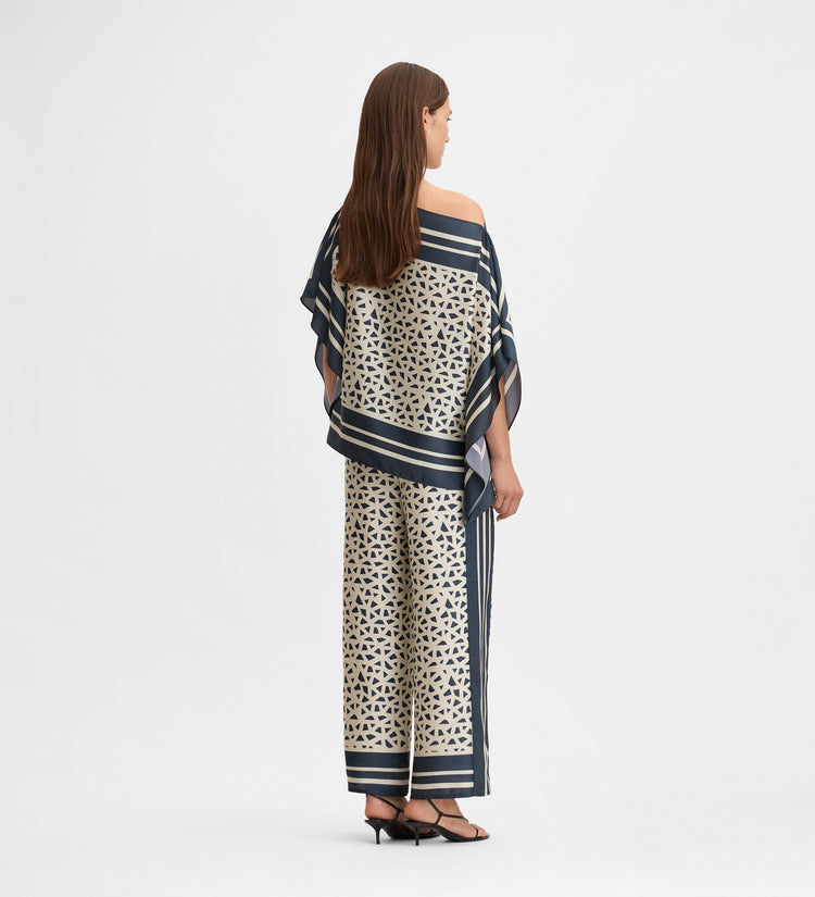 Scarf printed blouse