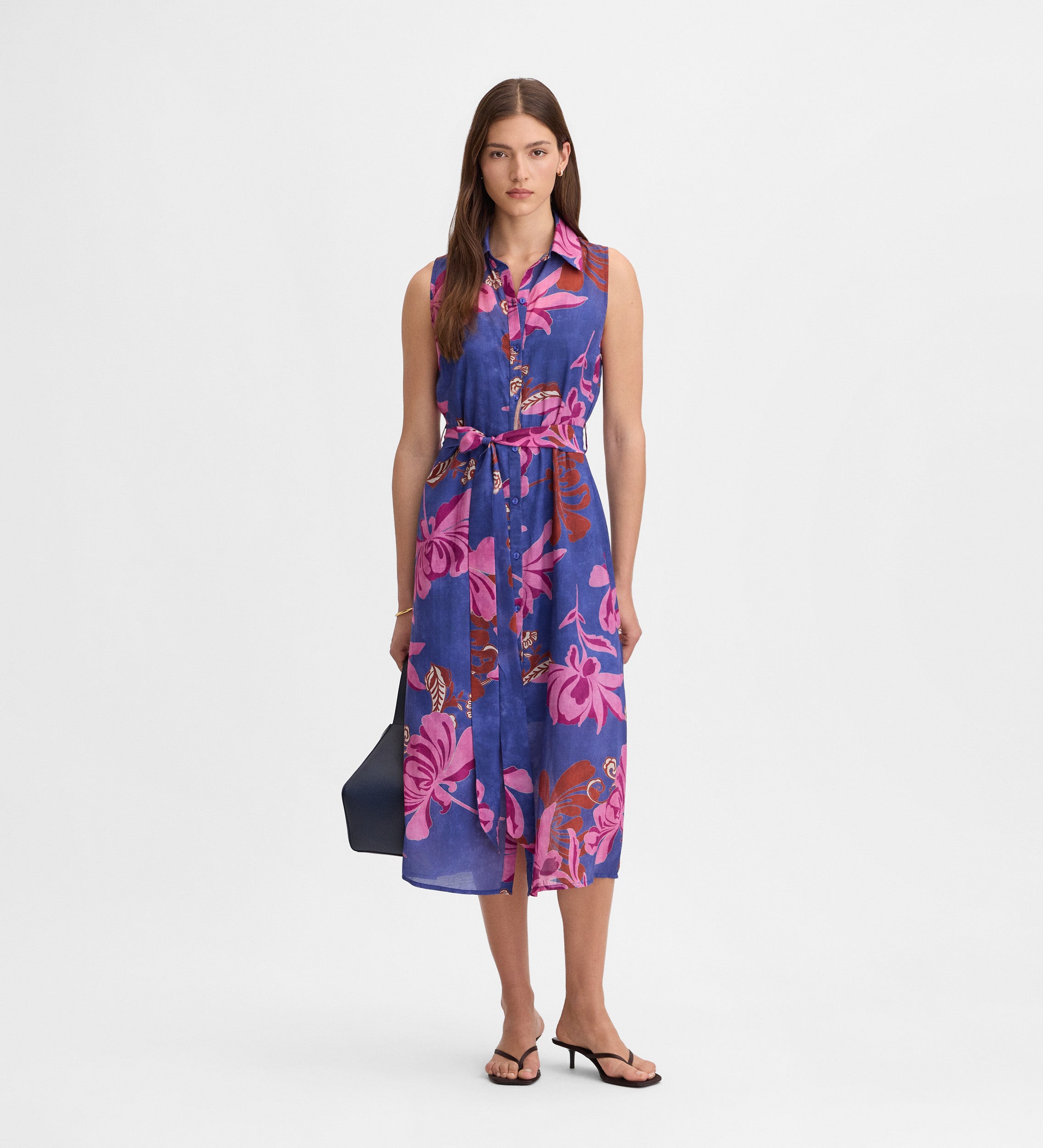 Vestido camisero estampado