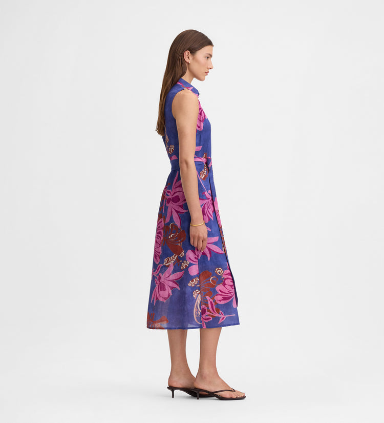 Vestido camisero estampado