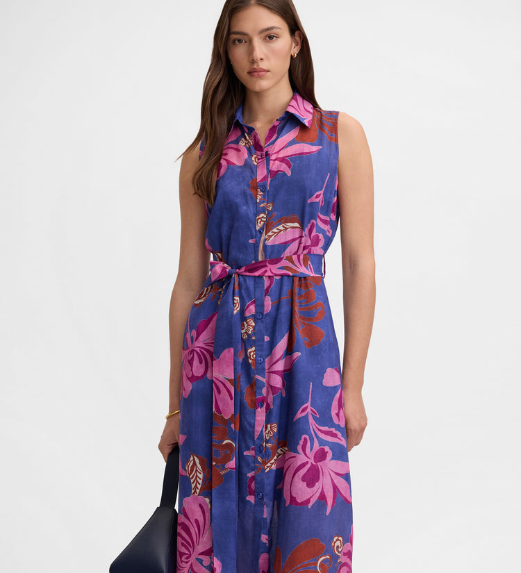 Vestido camisero estampado