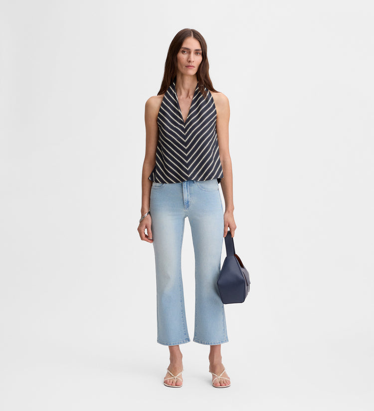 Pantalon court évasé