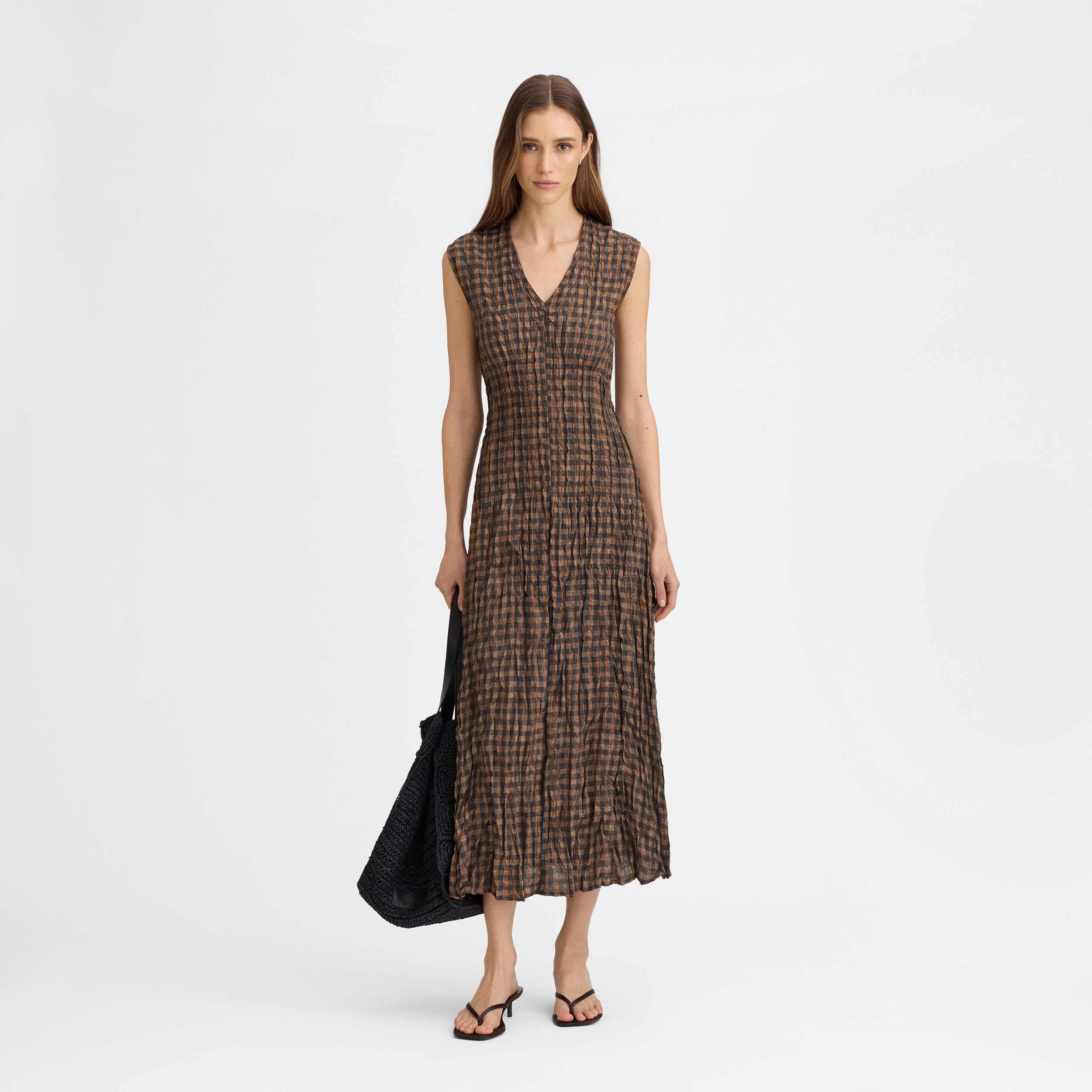 Robe cintrée à carreaux