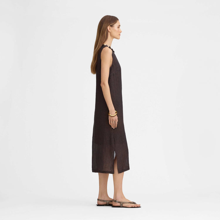 Linen midi dress