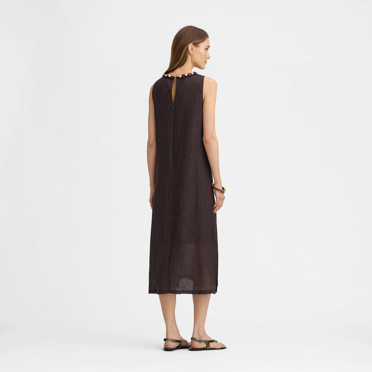 Linen midi dress