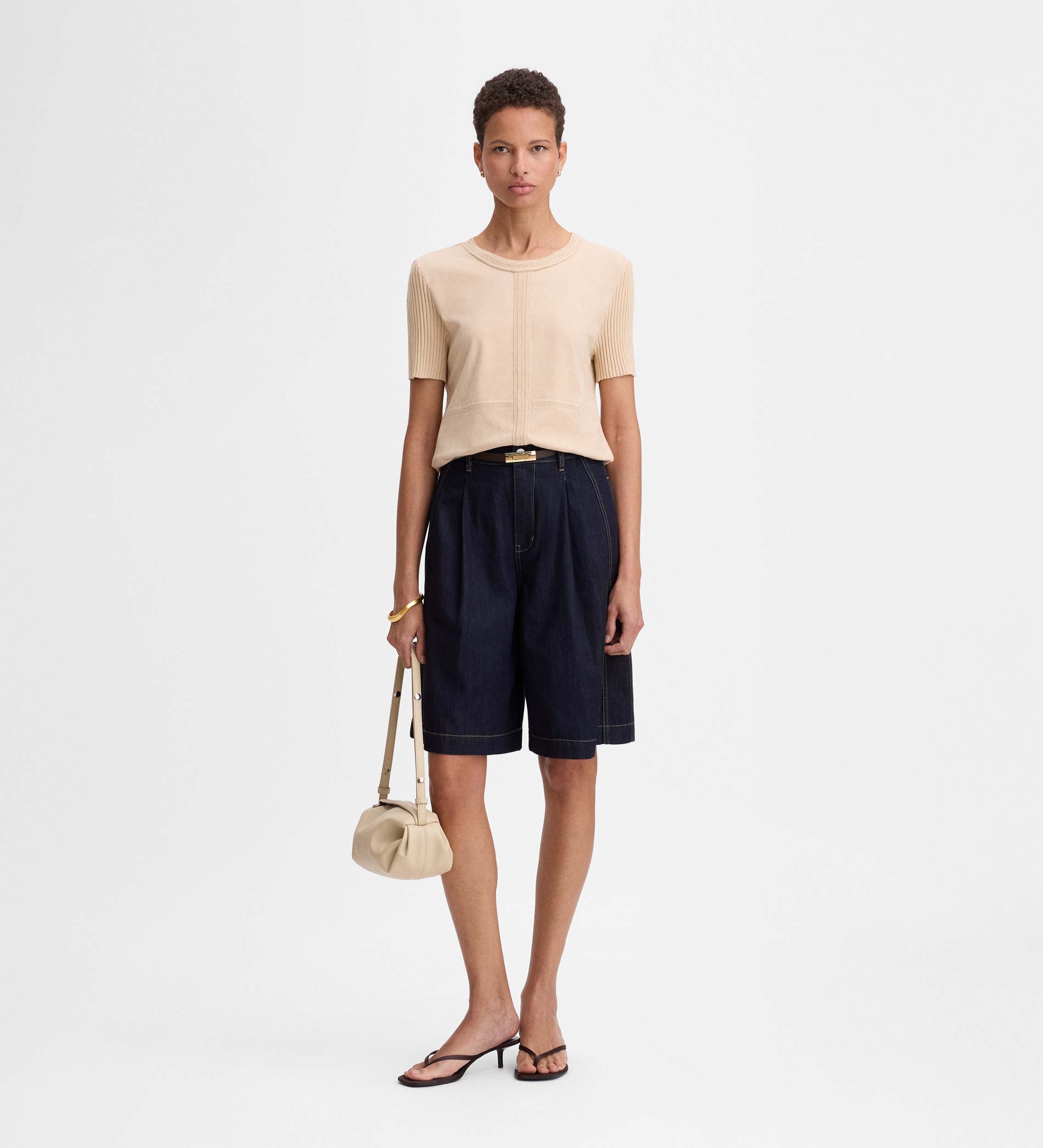Denim bermuda shorts