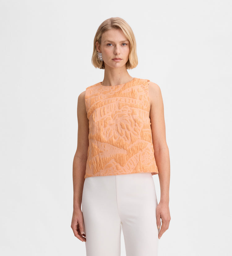Top court en jacquard