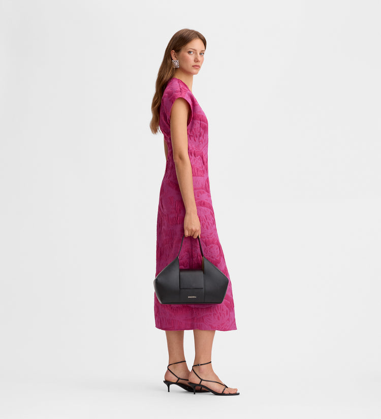 Jacquard wrap dress