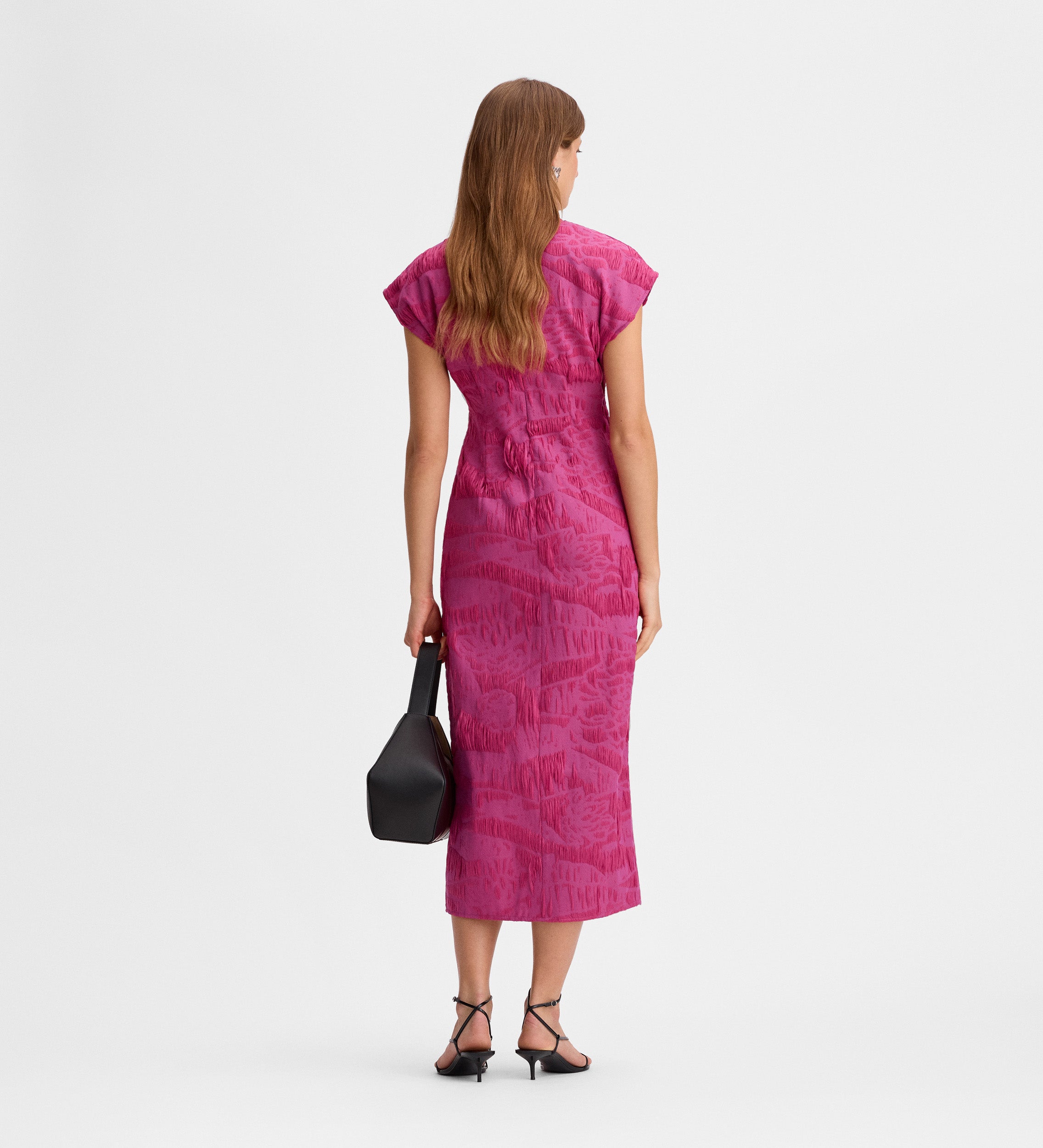 Vestido cruzado jacquard