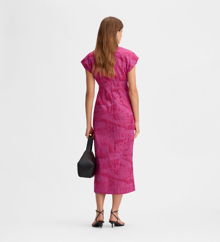 Jacquard wrap dress